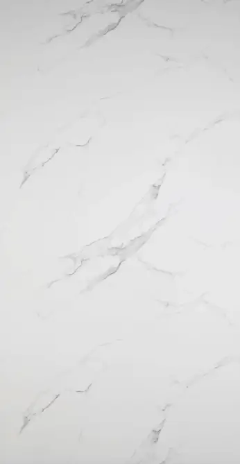 Стенен панел Porfloor Statuario — PW 8272: бяла основа с редки фини сиви жилки
